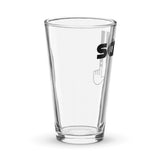 Scroll the eff down pint glass