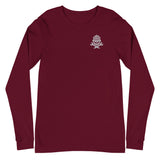 maroon long sleeve hand builders shirt