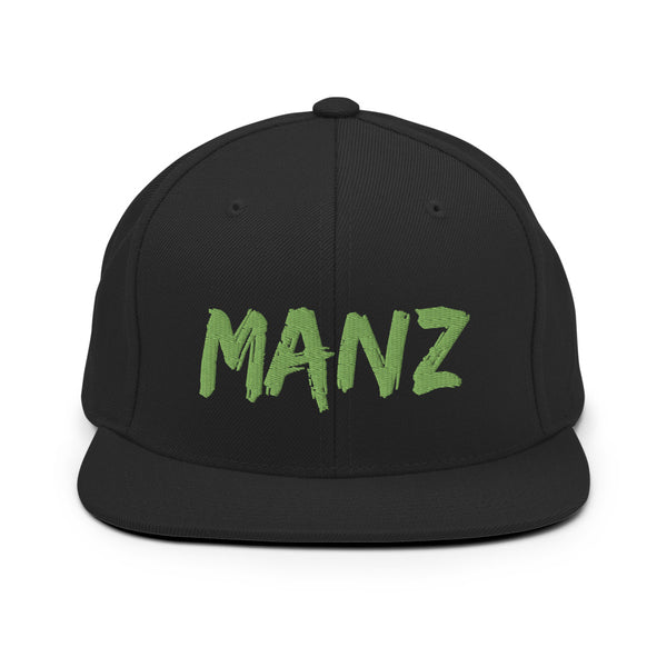 Black manz snapback hat