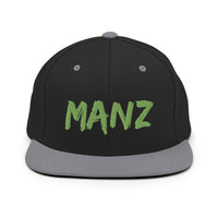 Black/gray manz snapback hat