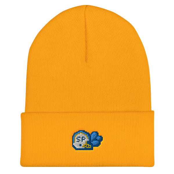 yellow splash play beanie