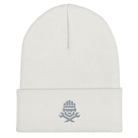 white hand builders beanie