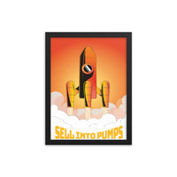 sell into pumps 12x16 black poster