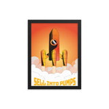 sell into pumps 12x16 black poster