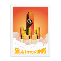 sell into pumps 18x24 white poster