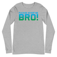 light gray please scoop me bro tee