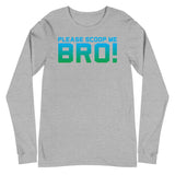 light gray please scoop me bro tee