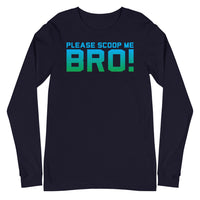 navy please scoop me bro tee