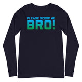 navy please scoop me bro tee