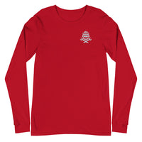 red long sleeve hand builders shirt