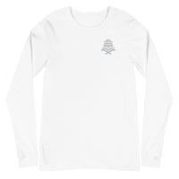 white long sleeve hand builders shirt