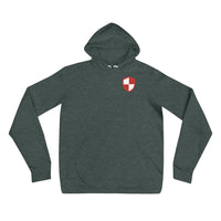 forest green badge hoodie