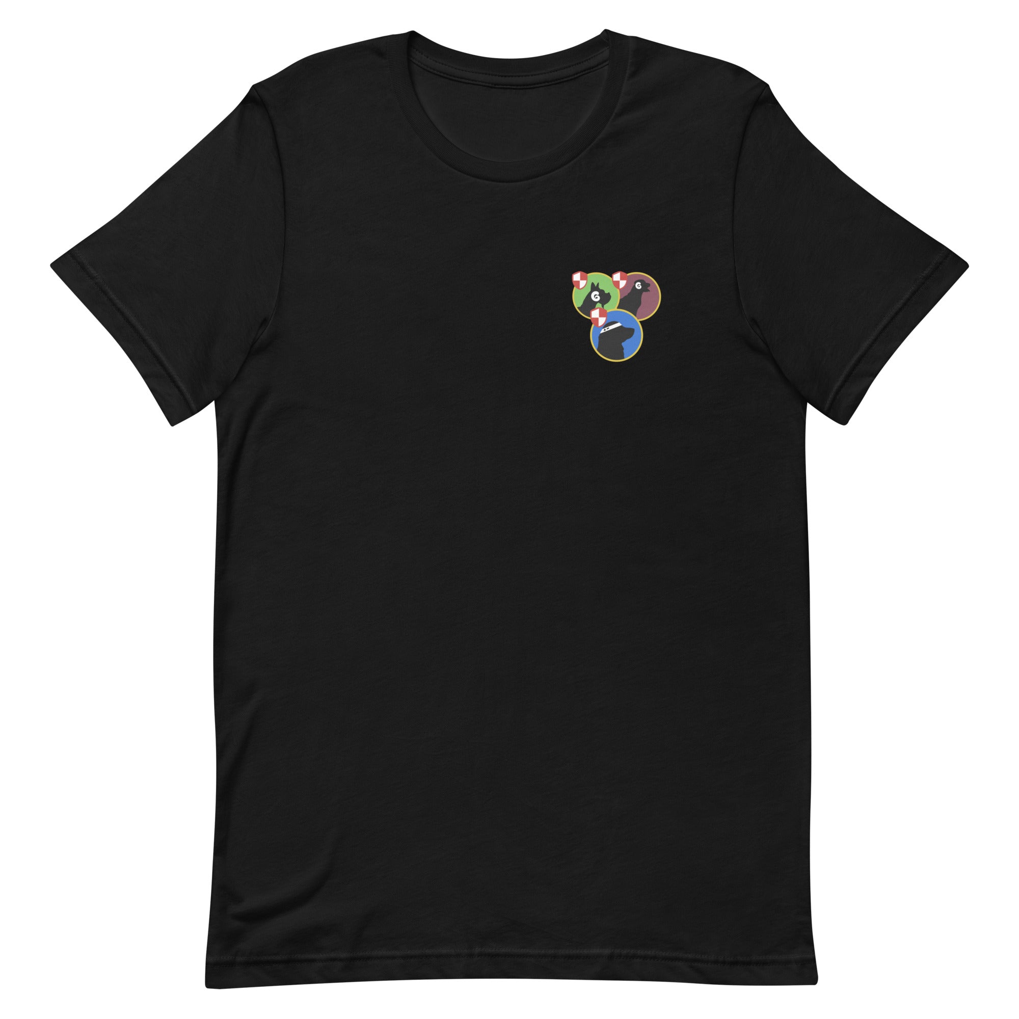 ★BAUF★ 3logo dot slimfit t-shirts MUSINSA公式 | BAUF 3 logo dot slim fit t-shirt [black]